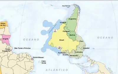 IBGE lança mapa-múndi invertido, com América do Sul topo
