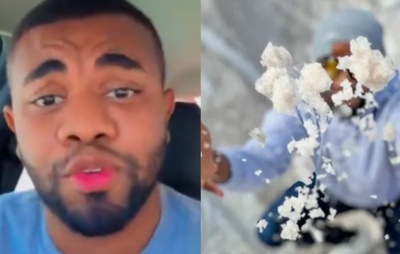 Ex-BBB Davi Brito se irrita após virar piada com vídeo da neve: "Não tô nem aí para o que vocês falam"