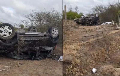 Acidente deixa mulher morta e mais cinco feridos em capotamento na Bahia