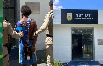 Homem em surto ameaça pessoas com faca em Camaçari; é imobilizado e liberado