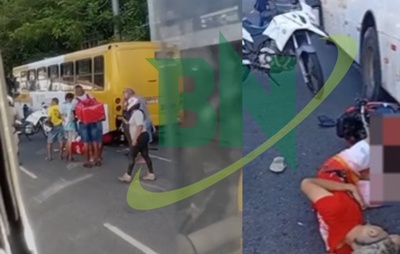 Motociclistas perseguidos pela polícia são atingidos por ônibus em Salvador