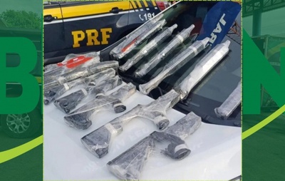 PRF Apreende Fuzis e Carregadores Destinados a Porto Seguro em Abordagem na BR-116