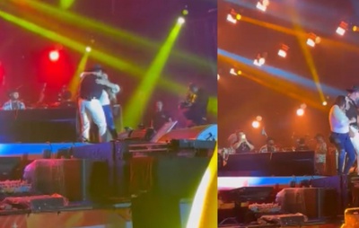 VÍDEO: Quarta atração da noite, Tony Salles convida fã para arrochar no palco do Parque de Exposições