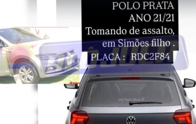 Motorista de aplicativo é esfaqueado e tem carro roubado durante corrida na Região Metropolitana de Salvador