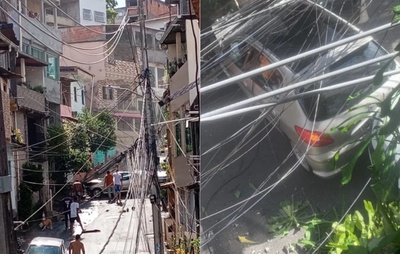 VÍDEO: Veículo desgovernado derruba poste no bairro de Pau da Lima, em Salvador