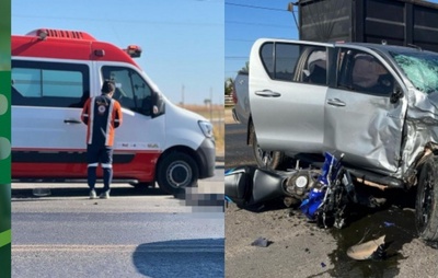 Motociclista Morre em Colisão com Caminhonete na BR-242 em Luis Eduardo Magalhães