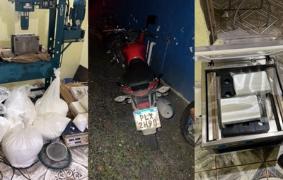 Polícia Militar desmonta laboratório de drogas com 92 kg de cocaína em Monte Gordo