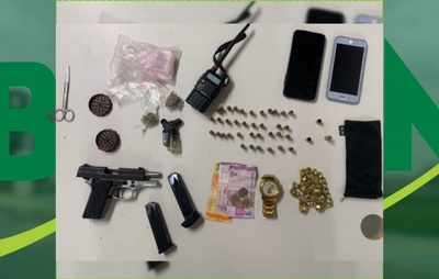 Mulher é presa com arma, drogas e munições em Feira de Santana