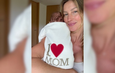 Gisele Bündchen compartilha foto do caçula pela primeira vez: "Maior presente"