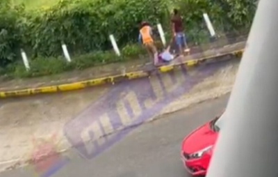 Homem suspeito de cometer assaltos é espancado por populares na Av. Tancredo Neves