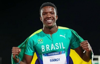 Felipe Bardi atinge 3ª melhor marca brasileira nos 100m rasos