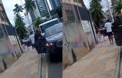 Esposa do atacante Ademir, do Bahia, se envolve em acidente de carro em Salvador