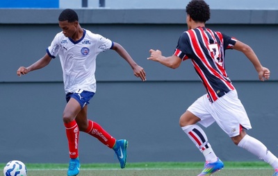Copa do Brasil Sub-17: Na semifinal, Bahia sai na frente, cede virada, mas busca empate diante do São Paulo