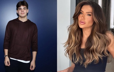 Filho adolescente de Faustão comparece a evento com ex-dançarina do pai