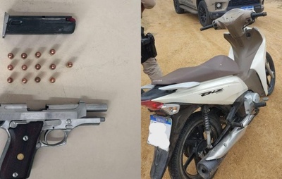 Policiais apreendem arma e recuperam moto roubada em operações em Jequié