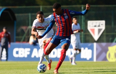 Bahia é superado pelo São Paulo no Sub-20 e segue em queda no Brasileirão