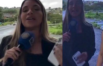 VÍDEO: Repórter da Record Bahia entra em trabalho de parto ao vivo