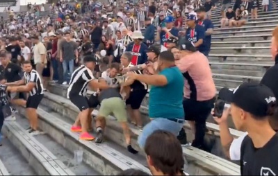 VÍDEO: Torcedores de Botafogo e PSG trocam socos no estádio da Copa do Mundo de Clubes