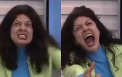 Atriz assusta apresentadora de telejornal em performance ao vivo de filme de terror