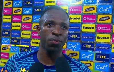"A Copa do Mundo é logo ali": Vini Jr exalta chegada de Ancelotti e pede apoio à Seleção após empate com o Equador