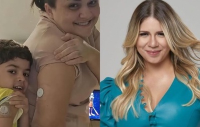 Aos 5 anos, filho de Marília Mendonça surpreende ao surgir com sensor para monitorar diabetes