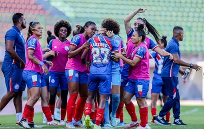 Bahia goleia o Vitória e conquista Baianão Feminino pela quinta vez seguida