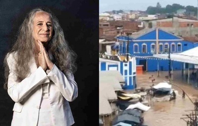 VÍDEO: Maria Bethânia faz apelo por ajuda para Santo Amaro após fortes chuvas e alagamentos