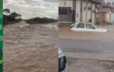 VÍDEO: Chuva forte causa alagamentos nas cidades de Jaguaquara e Maracás