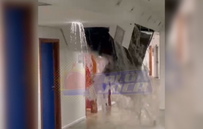 VÍDEO: Parte de teto desaba em área dos camarotes na Arena Fonte Nova após jogo do Bahia