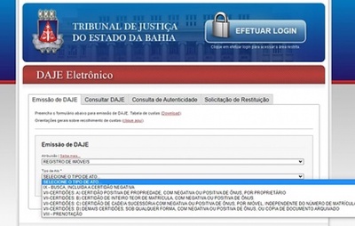 TJ-BA atualiza valores de remuneração no recebimento de DAJE’s