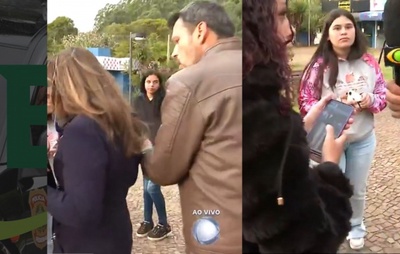VÍDEO: Repórter da Band empurra jornalista da Record durante ao vivo; homem volta ao ar para pedir desculpas pela agressão