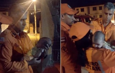 Bebê de 2 meses é salva após engasgo em Juazeiro; Bombeiros prestam atendimento inicial