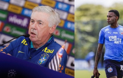 Com Jean Lucas na pré-lista, Carlo Ancelotti marcará presença na Fonte Nova para assistir Bahia x Santos