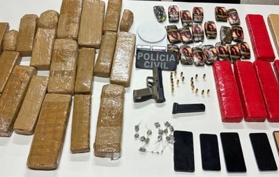 Operação Policial em Ibicuí: Casal e Homem Presos com Mais de 20kg de Drogas e Arma