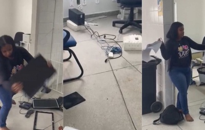 VÍDEO: Paciente destrói UBS em Maceió após frustração com atendimento e é presa pela PM