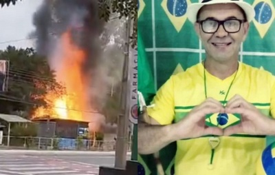 Casa de Tiu França, autor de atentado em Brasília, é destruída por incêndio