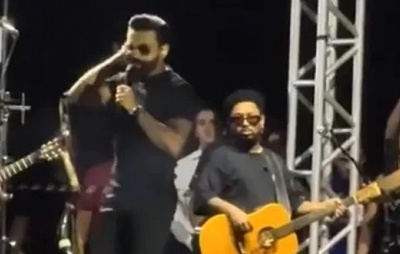 VÍDEO: Cantor Pablo interrompe show no Piauí após mulher lançar objetos no palco