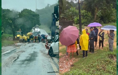 Moradores protestam contra alagamentos em Mata de São João
