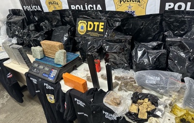 Polícia apreende 30 kg de drogas em Feira de Santana; entorpecentes seriam vendidos na Micareta