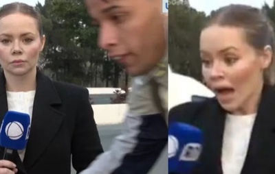 VÍDEO: Repórter da Record TV tem celular roubado durante ao vivo na emissora