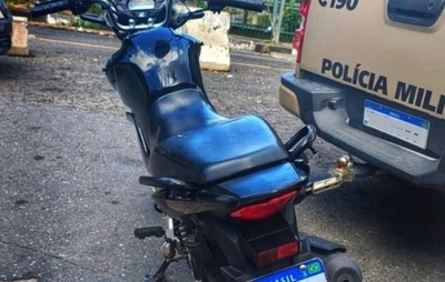 Batalhão da PM apreende no bairro do Arenoso motocicleta roubada