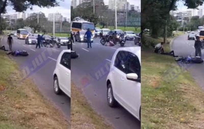 Acidente na Avenida Paralela: moto e carro colidem, deixando dois feridos em Salvador