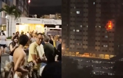 VÍDEO: Incêndio atinge apartamento em condomínio residencial em Narandiba
