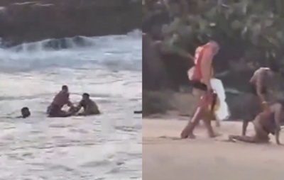 Mulher de 26 anos é resgatada de afogamento na praia do Buracão por guarda-vidas