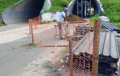 Tráfego na BA-882 é interditado para recuperação de túnel em Vera Cruz