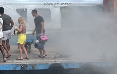 Lancha com 22 passageiros a bordo pega fogo em travessia para Morro de São Paulo