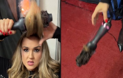 Cantora tem cabelo queimado por escova modeladora antes de show em Sergipe